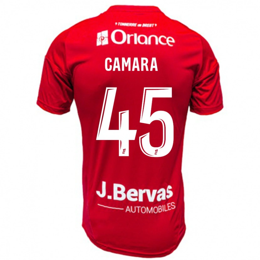 Danxen Herren Mahdi Camara #45 Rot Weiß Heimtrikot Trikot 2024/25 T-Shirt