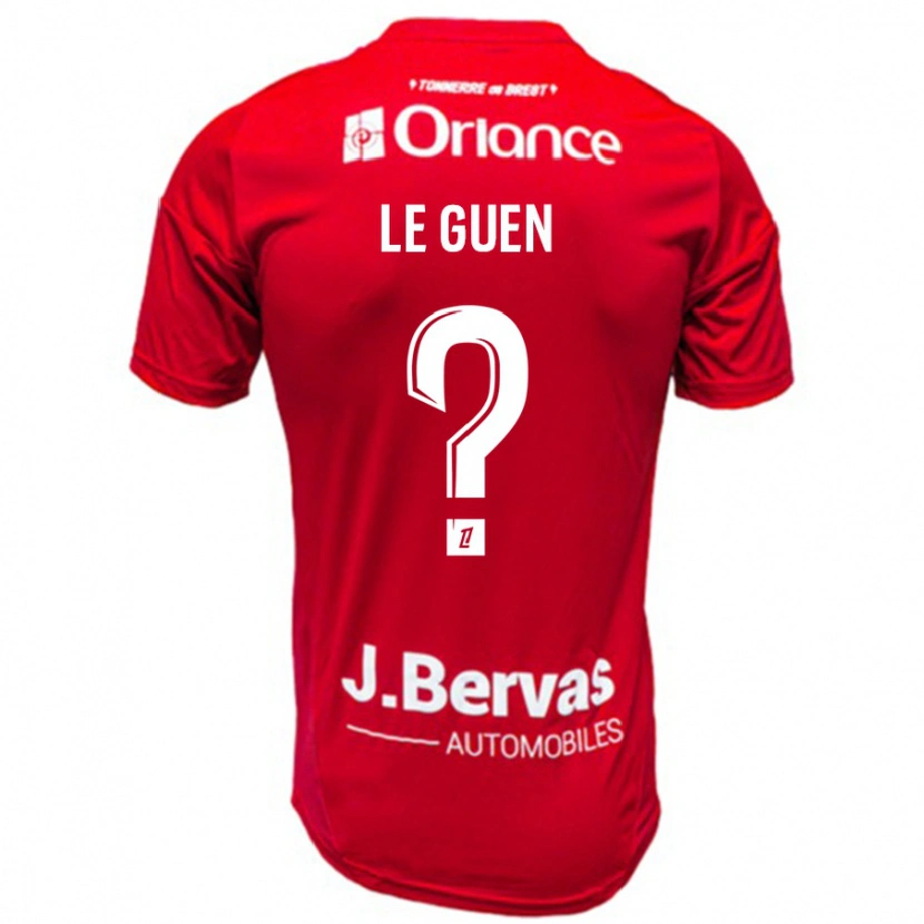 Danxen Herren Raphaël Le Guen #0 Rot Weiß Heimtrikot Trikot 2024/25 T-Shirt