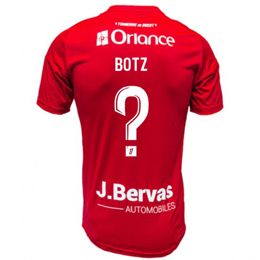 Danxen Herren Léo Botz #0 Rot Weiß Heimtrikot Trikot 2024/25 T-Shirt