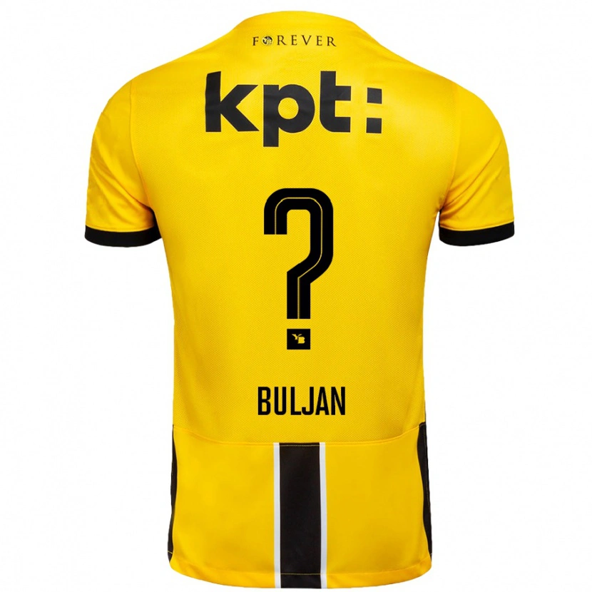 Danxen Herren Leo Buljan #0 Gelb Schwarz Heimtrikot Trikot 2024/25 T-Shirt