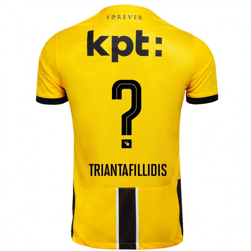 Danxen Herren Nevin Triantafillidis #0 Gelb Schwarz Heimtrikot Trikot 2024/25 T-Shirt