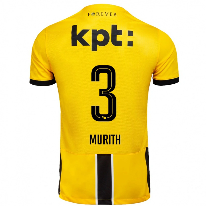 Danxen Herren Tom Murith #3 Gelb Schwarz Heimtrikot Trikot 2024/25 T-Shirt