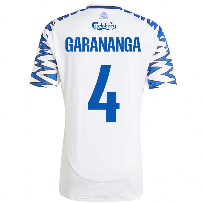 Danxen Herren Munashe Garananga #4 Weiß Himmelblau Heimtrikot Trikot 2024/25 T-Shirt