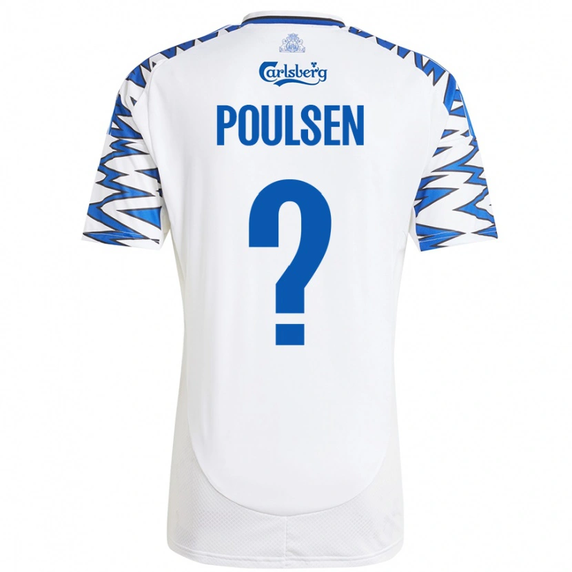 Danxen Herren Xander Poulsen #0 Weiß Himmelblau Heimtrikot Trikot 2024/25 T-Shirt