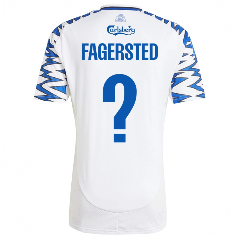 Danxen Herren Johan Fagersted #0 Weiß Himmelblau Heimtrikot Trikot 2024/25 T-Shirt