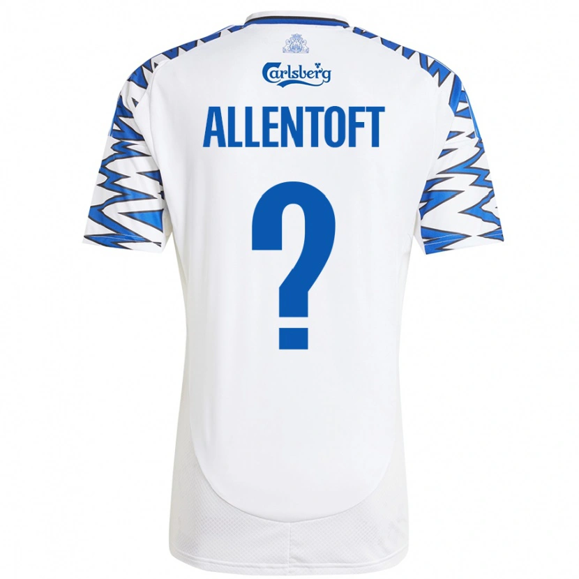 Danxen Herren Philip Allentoft #0 Weiß Himmelblau Heimtrikot Trikot 2024/25 T-Shirt