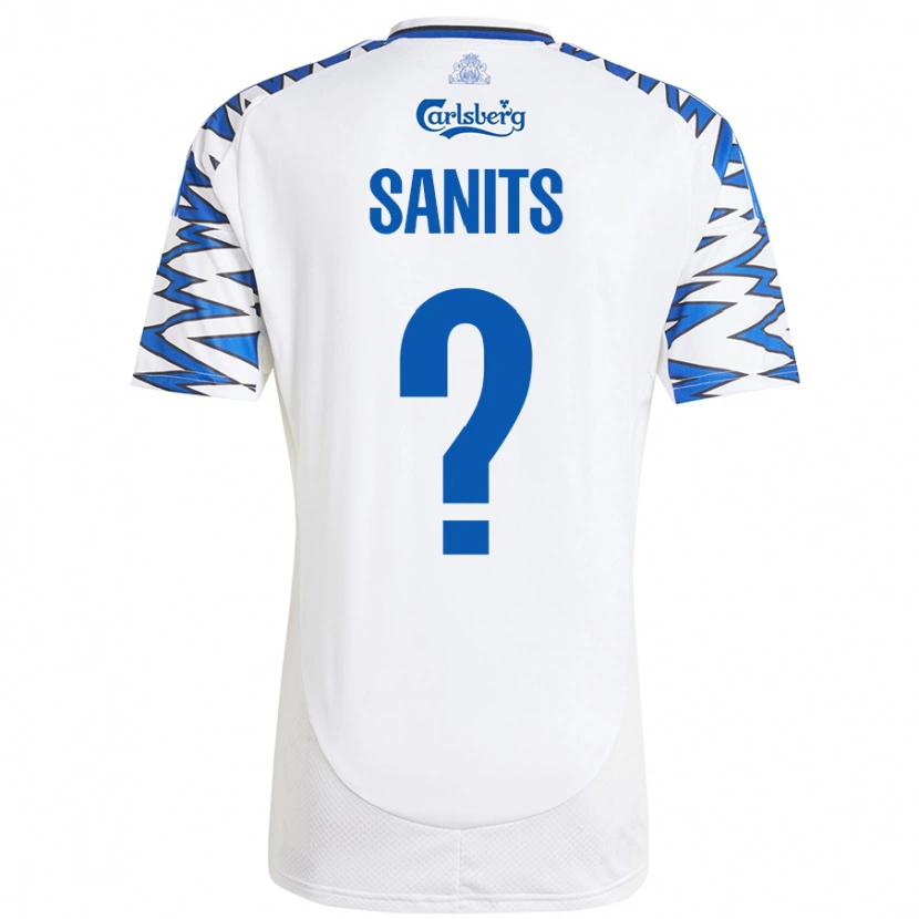 Danxen Herren Dimitri Sanits #0 Weiß Himmelblau Heimtrikot Trikot 2024/25 T-Shirt