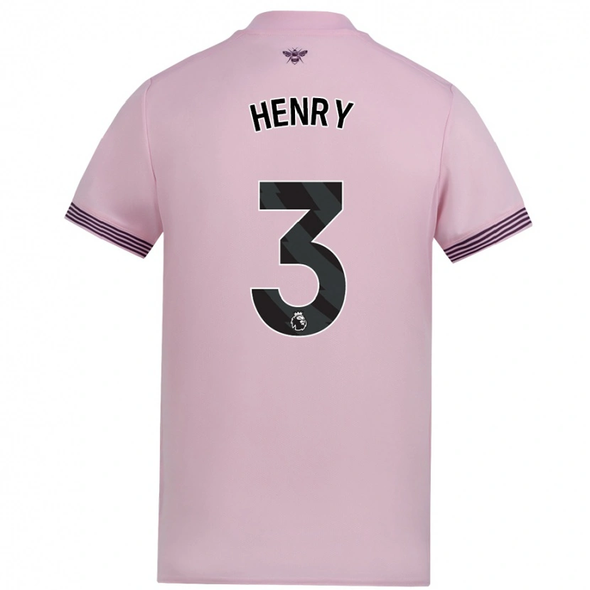 Danxen Herren Rico Henry #3 Rosa Auswärtstrikot Trikot 2024/25 T-Shirt