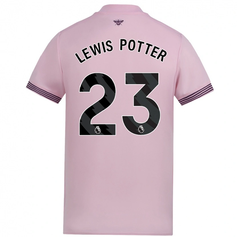Danxen Herren Keane Lewis-Potter #23 Rosa Auswärtstrikot Trikot 2024/25 T-Shirt