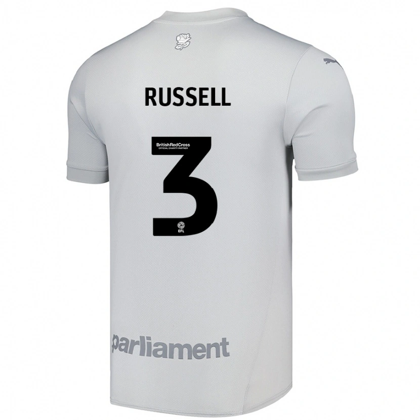 Danxen Herren Jon Russell #3 Silbergrau Auswärtstrikot Trikot 2024/25 T-Shirt