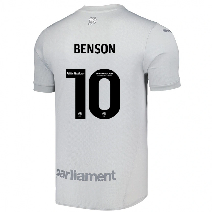 Danxen Herren Josh Benson #10 Silbergrau Auswärtstrikot Trikot 2024/25 T-Shirt