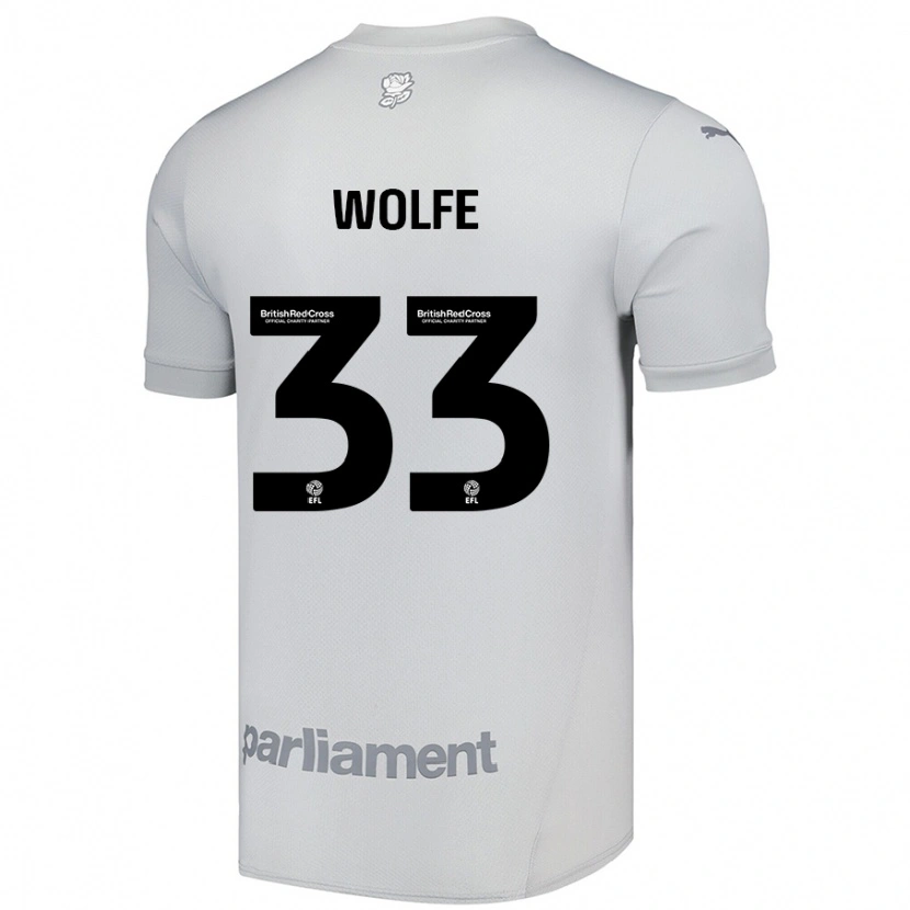 Danxen Herren Matty Wolfe #33 Silbergrau Auswärtstrikot Trikot 2024/25 T-Shirt