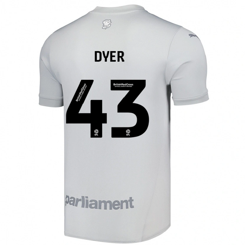 Danxen Herren Josiah Dyer #43 Silbergrau Auswärtstrikot Trikot 2024/25 T-Shirt