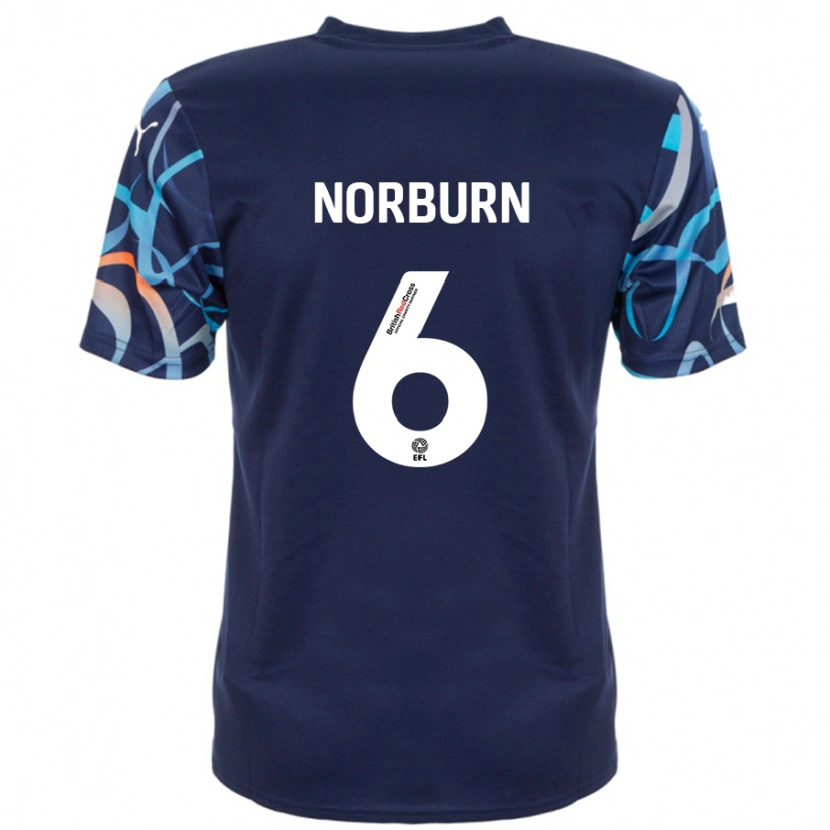 Danxen Herren Oliver Norburn #6 Marineblau Auswärtstrikot Trikot 2024/25 T-Shirt