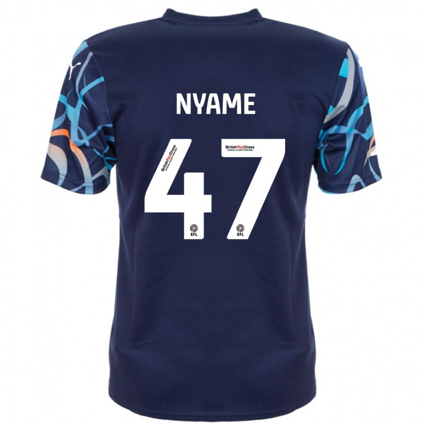 Danxen Herren Josh Nyame #47 Marineblau Auswärtstrikot Trikot 2024/25 T-Shirt