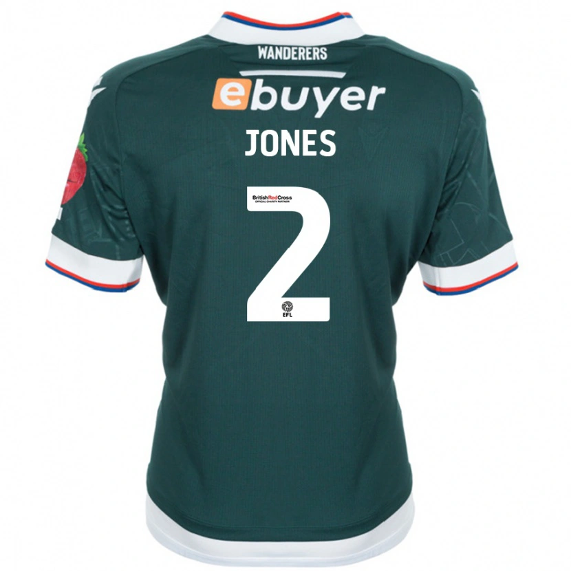 Danxen Herren Gethin Jones #2 Dunkelgrün Auswärtstrikot Trikot 2024/25 T-Shirt
