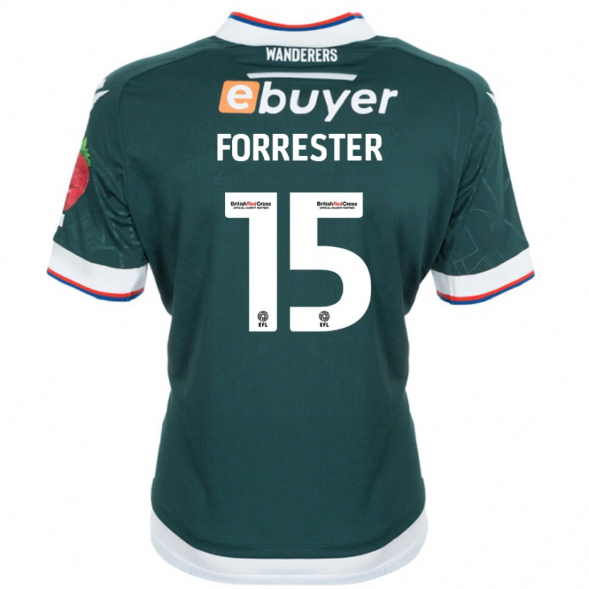 Danxen Herren Will Forrester #15 Dunkelgrün Auswärtstrikot Trikot 2024/25 T-Shirt