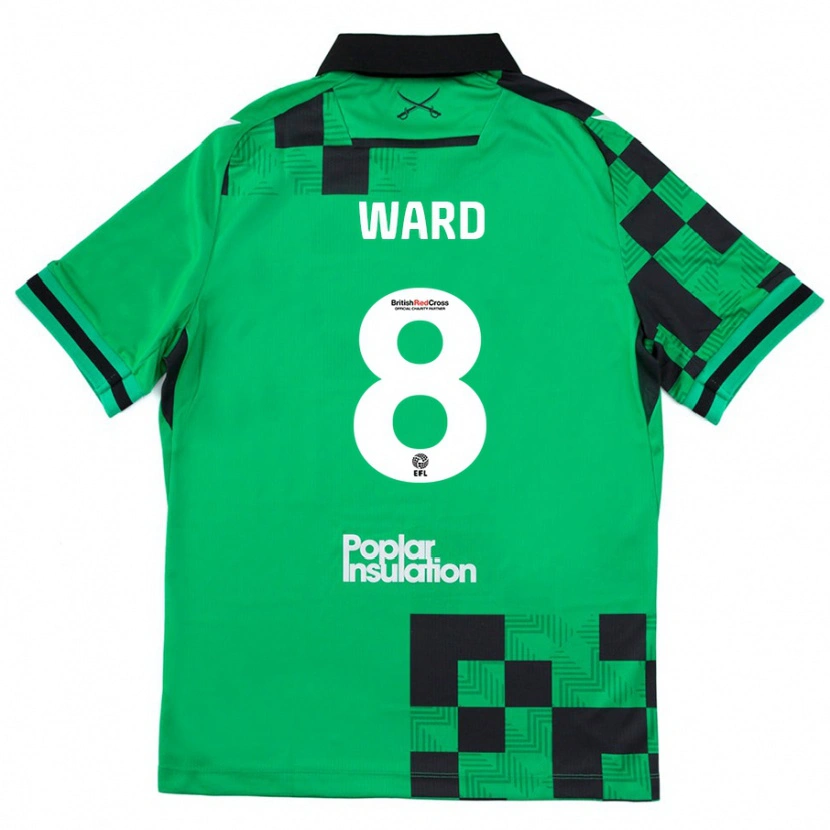 Danxen Herren Grant Ward #8 Grün Schwarz Auswärtstrikot Trikot 2024/25 T-Shirt
