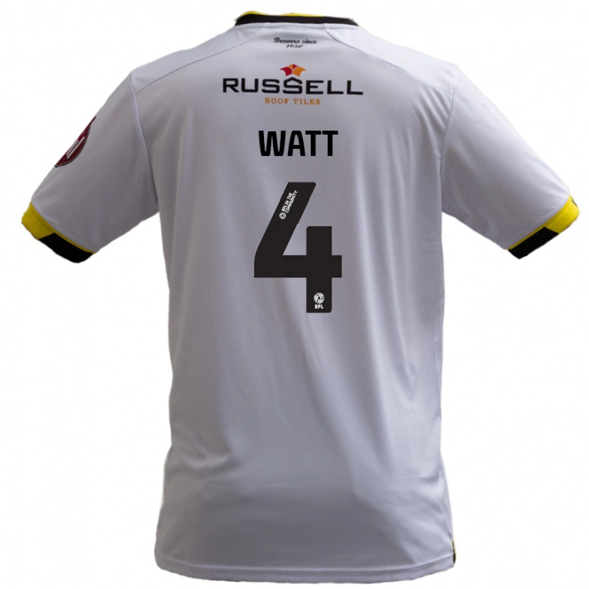 Danxen Herren Elliot Watt #4 Weiß Auswärtstrikot Trikot 2024/25 T-Shirt