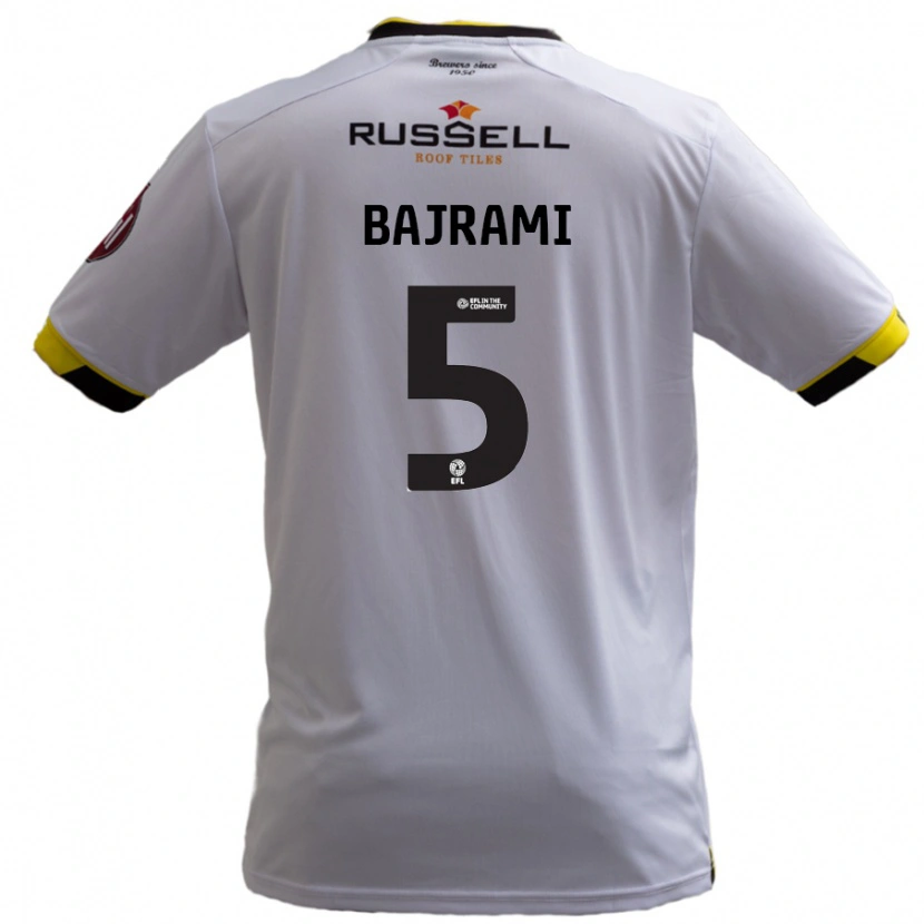 Danxen Herren Geraldo Bajrami #5 Weiß Auswärtstrikot Trikot 2024/25 T-Shirt