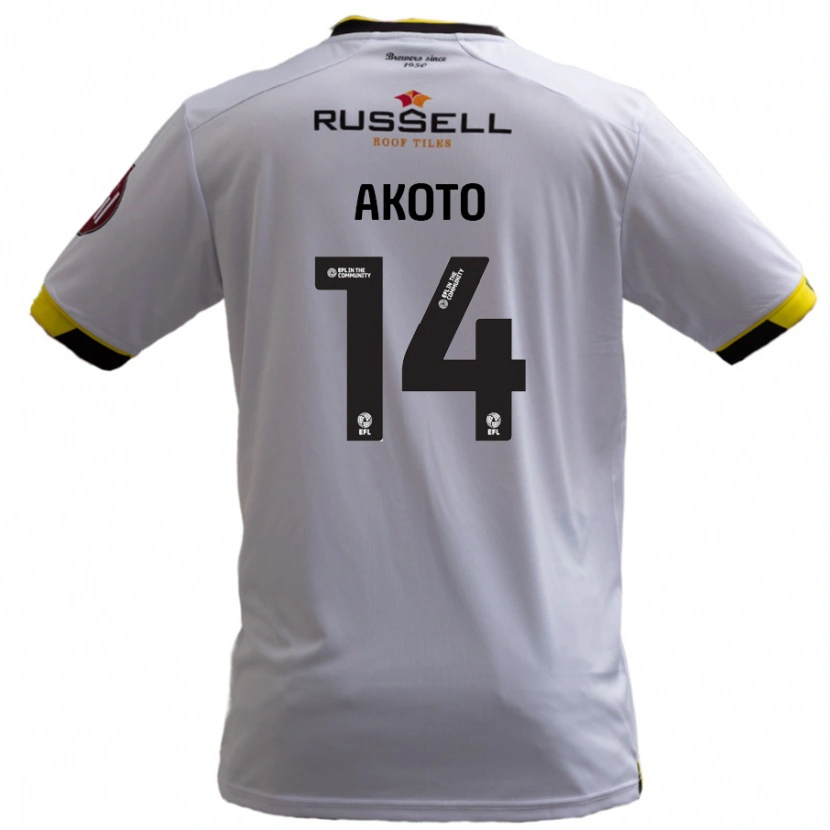 Danxen Herren Nick Akoto #14 Weiß Auswärtstrikot Trikot 2024/25 T-Shirt