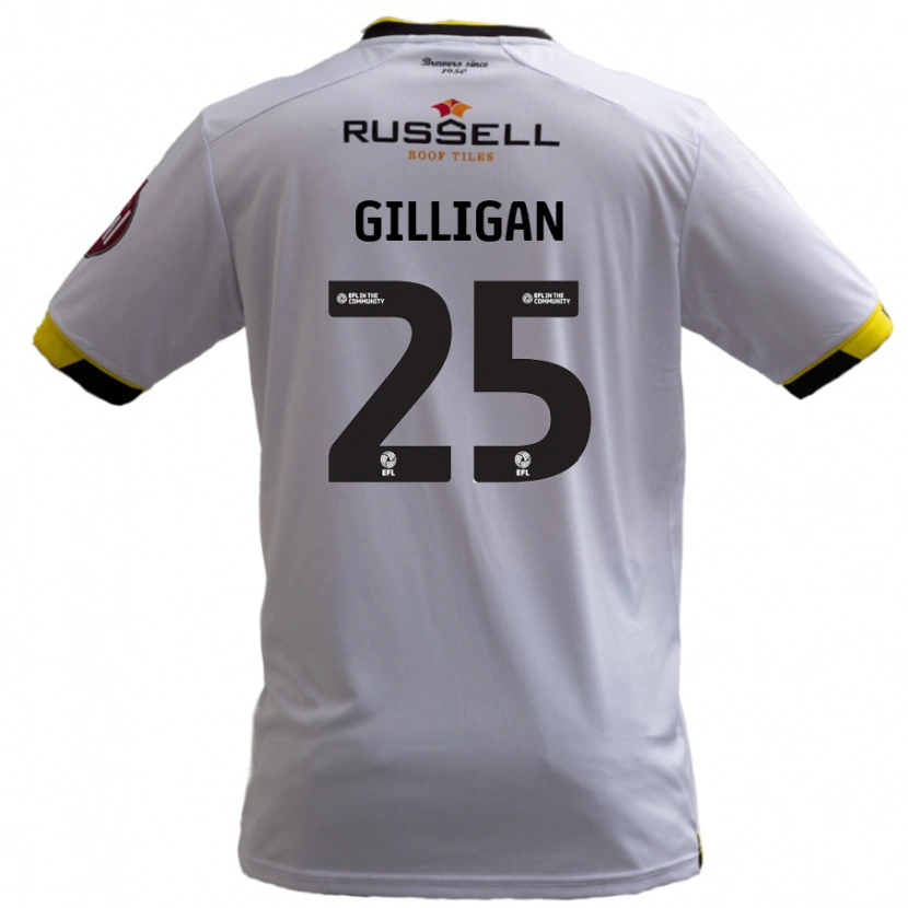 Danxen Herren Ciaran Gilligan #25 Weiß Auswärtstrikot Trikot 2024/25 T-Shirt