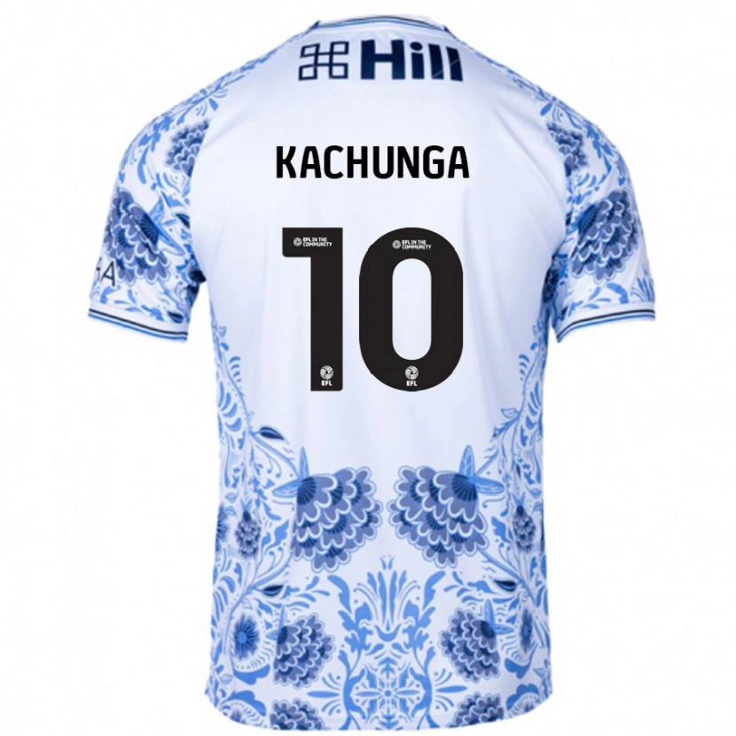 Danxen Herren Elias Kachunga #10 Weiß Blau Auswärtstrikot Trikot 2024/25 T-Shirt