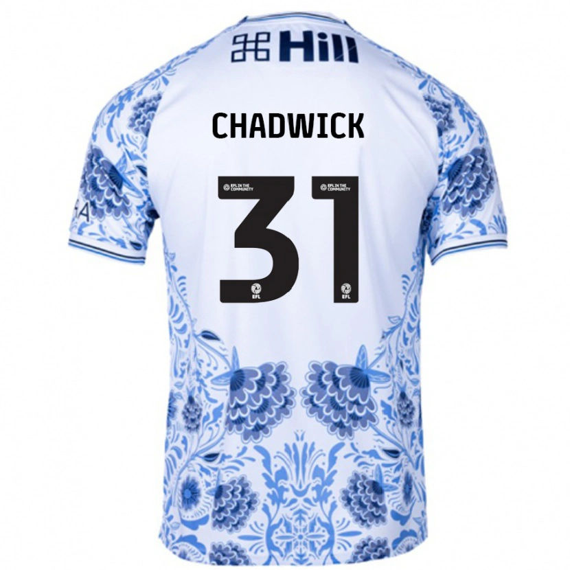 Danxen Herren Louis Chadwick #31 Weiß Blau Auswärtstrikot Trikot 2024/25 T-Shirt