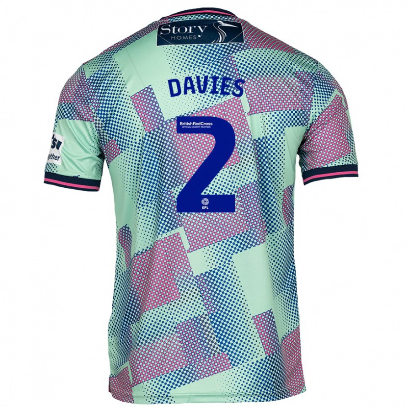 Danxen Herren Archie Davies #2 Grün Auswärtstrikot Trikot 2024/25 T-Shirt