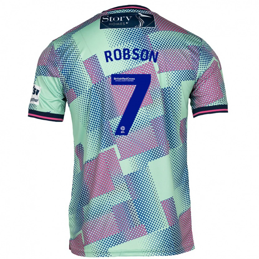 Danxen Herren Ethan Robson #7 Grün Auswärtstrikot Trikot 2024/25 T-Shirt