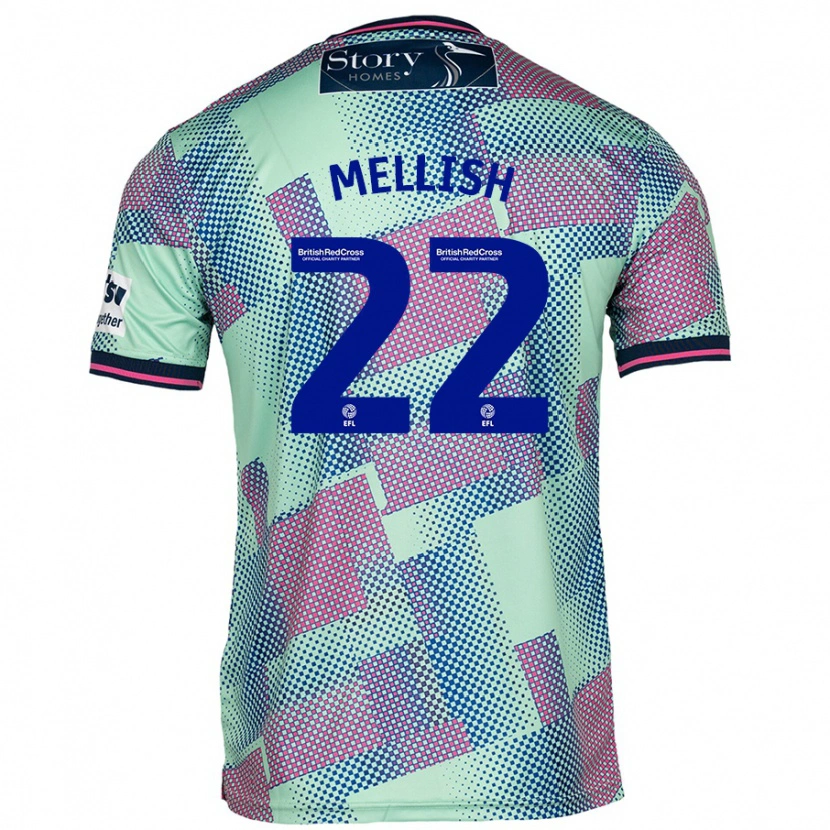 Danxen Herren Jon Mellish #22 Grün Auswärtstrikot Trikot 2024/25 T-Shirt