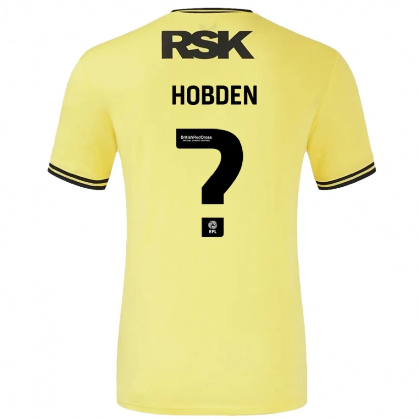 Danxen Herren Ollie Hobden #0 Gelb Schwarz Auswärtstrikot Trikot 2024/25 T-Shirt