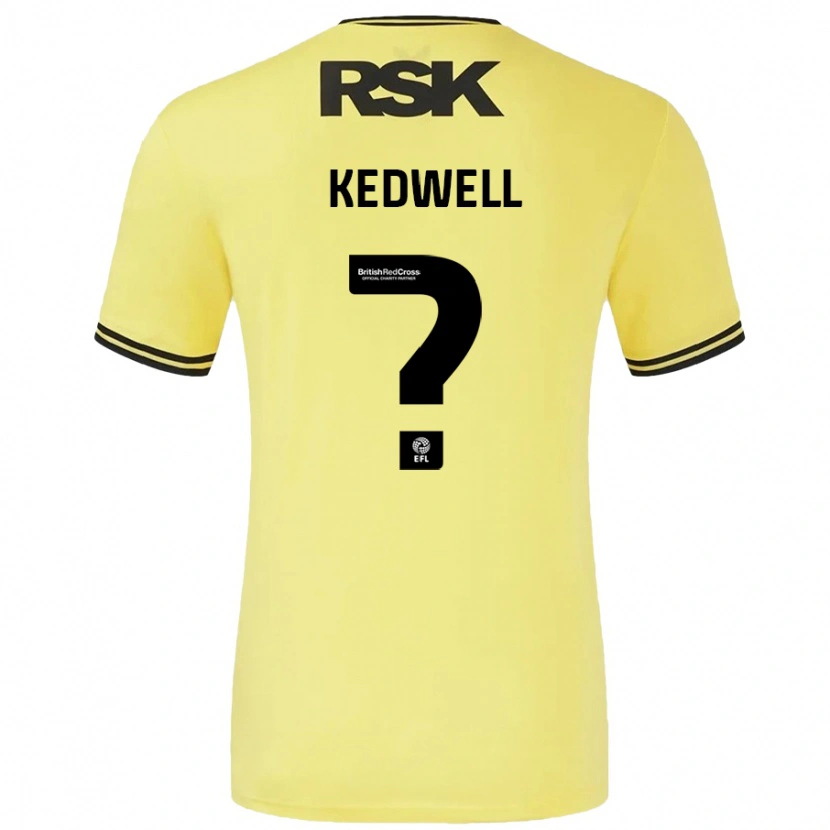 Danxen Herren Harvey Kedwell #0 Gelb Schwarz Auswärtstrikot Trikot 2024/25 T-Shirt