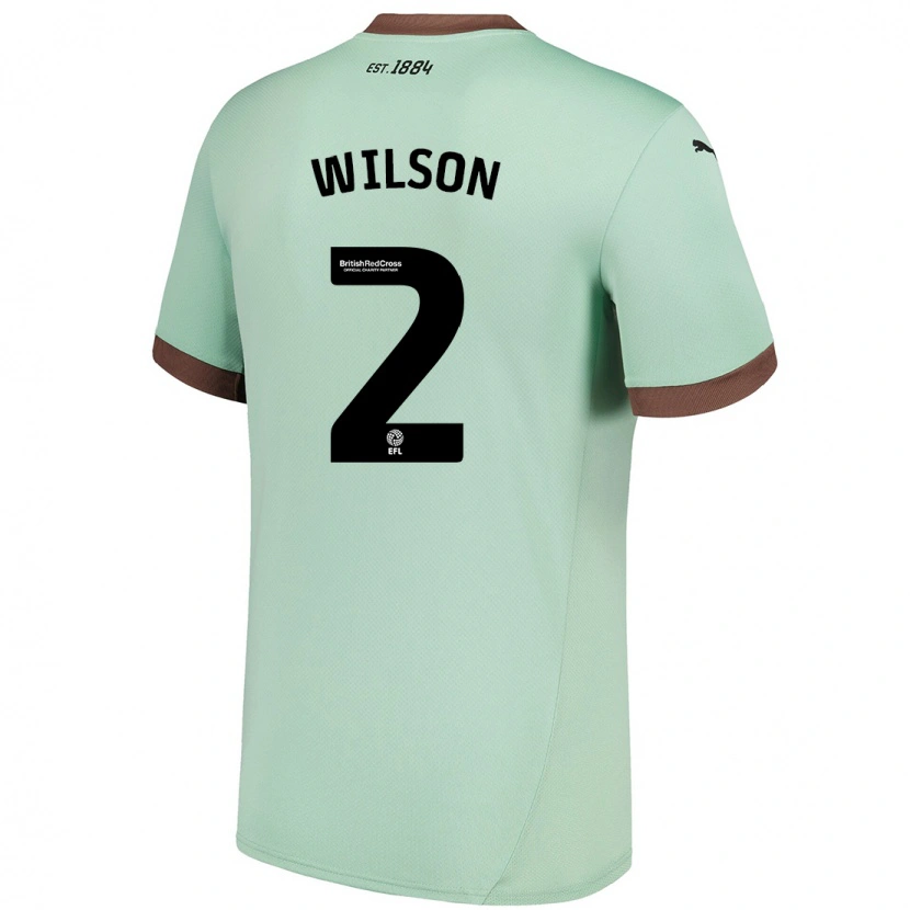 Danxen Herren Kane Wilson #2 Blassgrün Auswärtstrikot Trikot 2024/25 T-Shirt