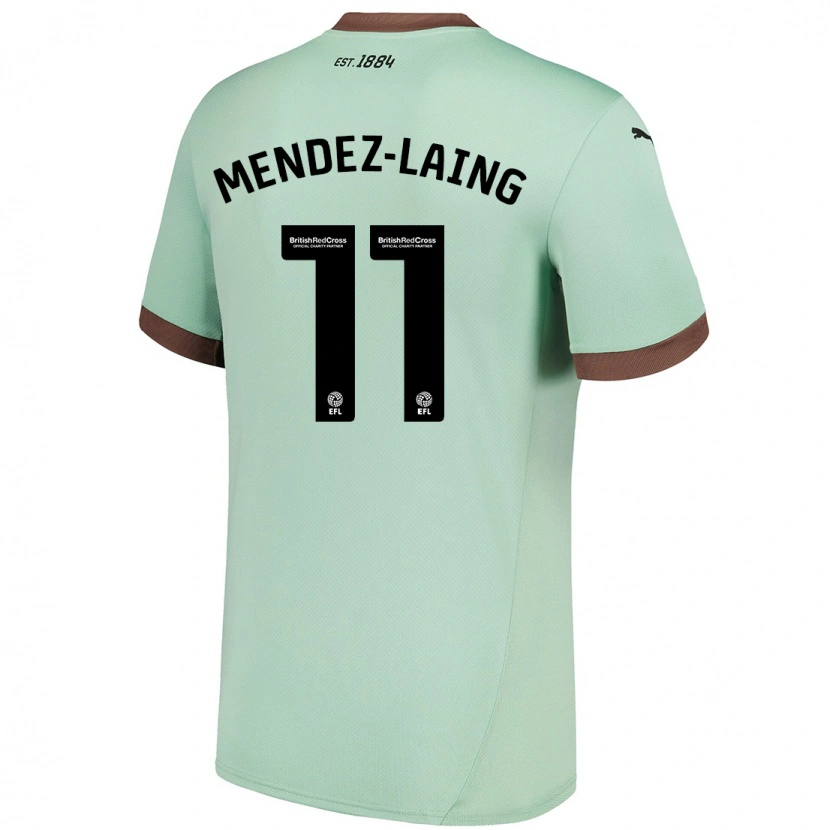 Danxen Herren Nathaniel Méndez-Laing #11 Blassgrün Auswärtstrikot Trikot 2024/25 T-Shirt