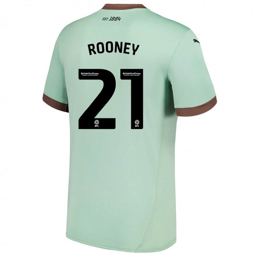 Danxen Herren Jake Rooney #21 Blassgrün Auswärtstrikot Trikot 2024/25 T-Shirt