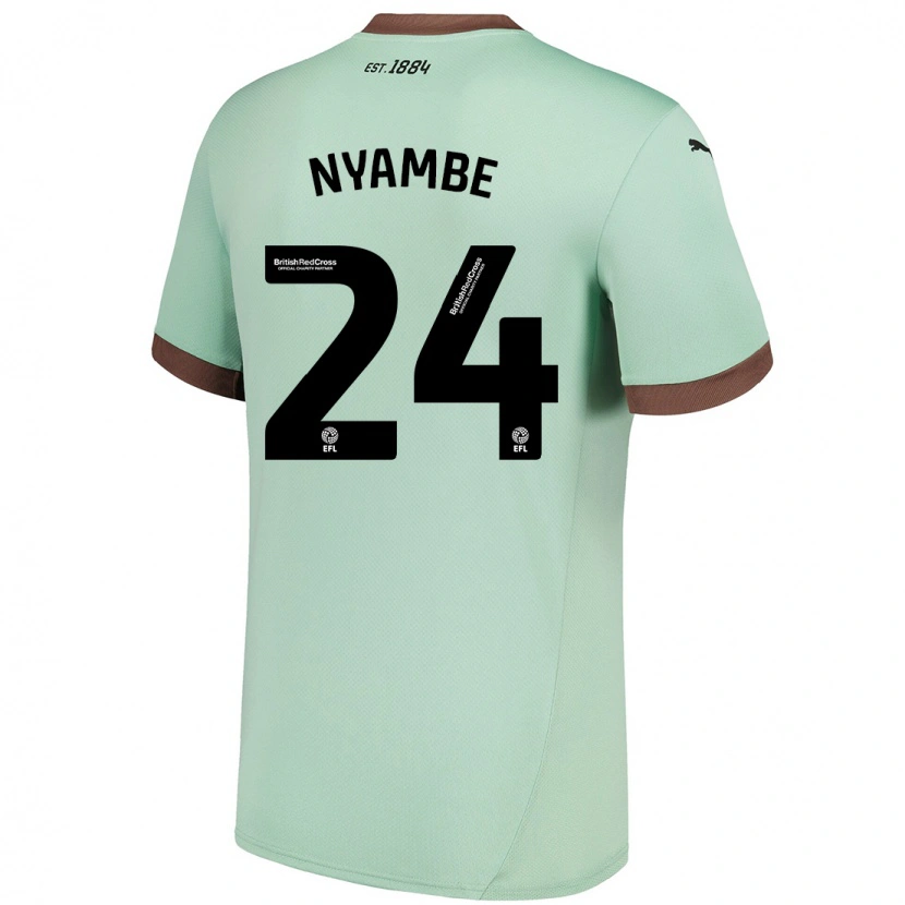 Danxen Herren Ryan Nyambe #24 Blassgrün Auswärtstrikot Trikot 2024/25 T-Shirt