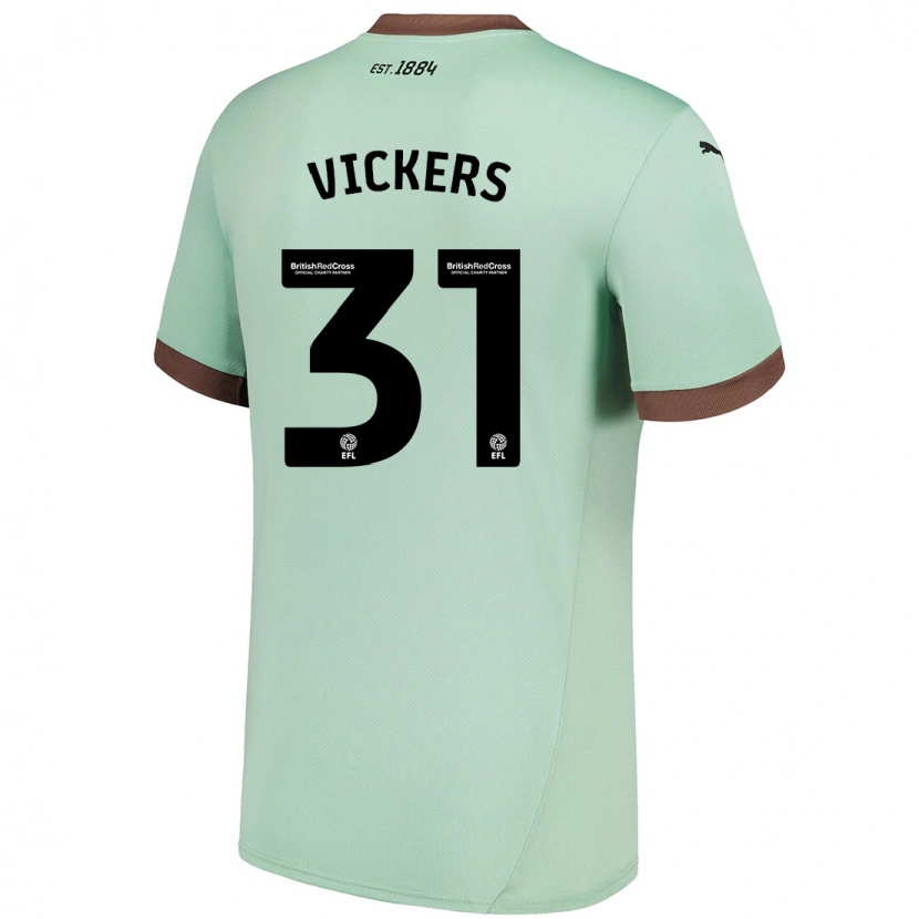 Danxen Herren Josh Vickers #31 Blassgrün Auswärtstrikot Trikot 2024/25 T-Shirt