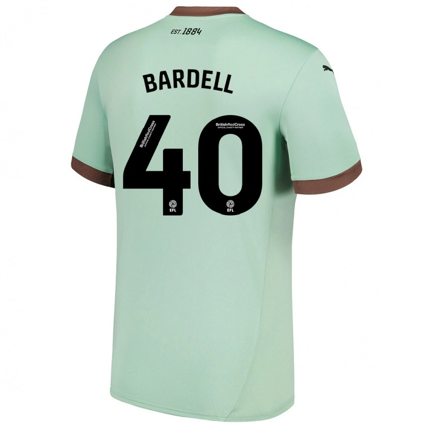 Danxen Herren Max Bardell #40 Blassgrün Auswärtstrikot Trikot 2024/25 T-Shirt