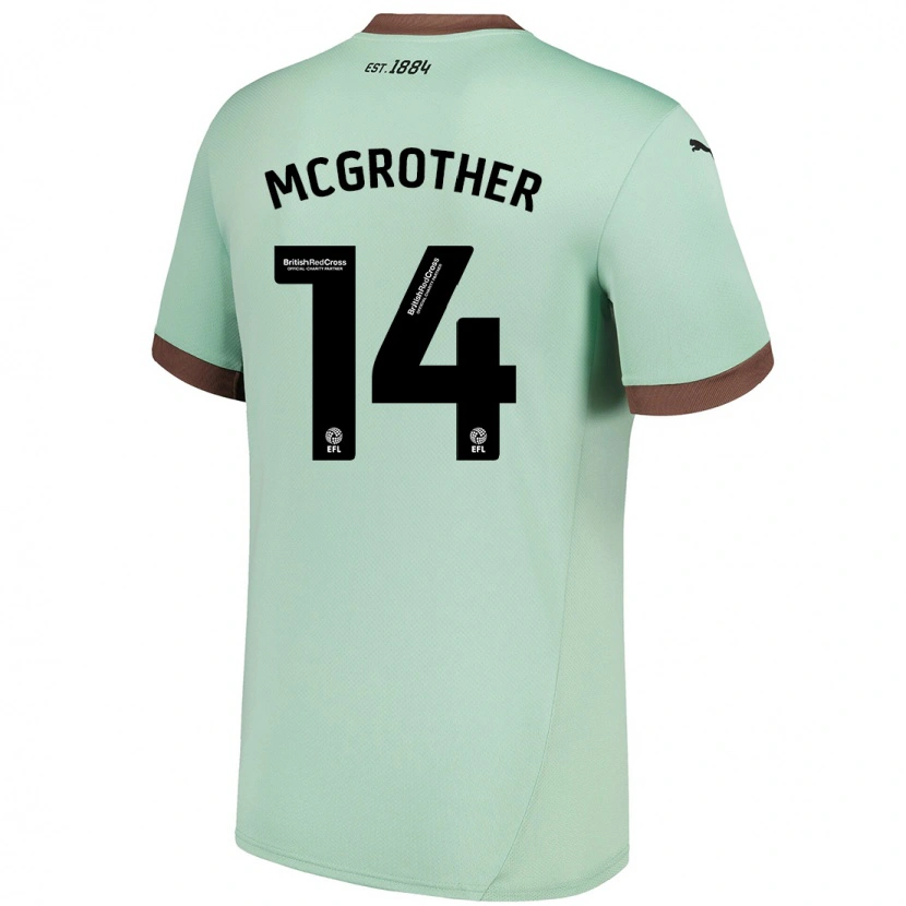 Danxen Herren Becky Mcgrother #14 Blassgrün Auswärtstrikot Trikot 2024/25 T-Shirt