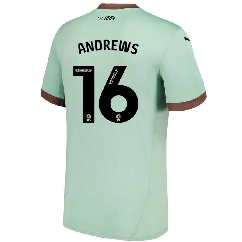 Danxen Herren Marli Rhodes-Andrews #16 Blassgrün Auswärtstrikot Trikot 2024/25 T-Shirt