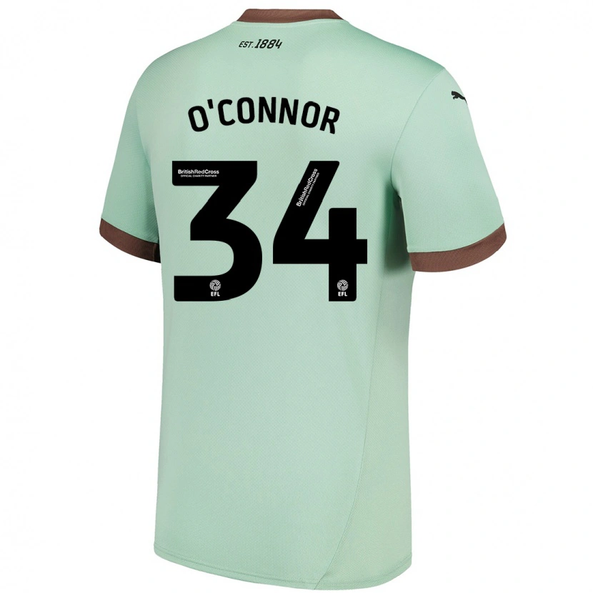 Danxen Herren Dolcie O'connor #34 Blassgrün Auswärtstrikot Trikot 2024/25 T-Shirt
