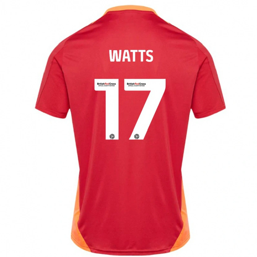 Danxen Herren Caleb Watts #17 Blau Cremeweiß Auswärtstrikot Trikot 2024/25 T-Shirt