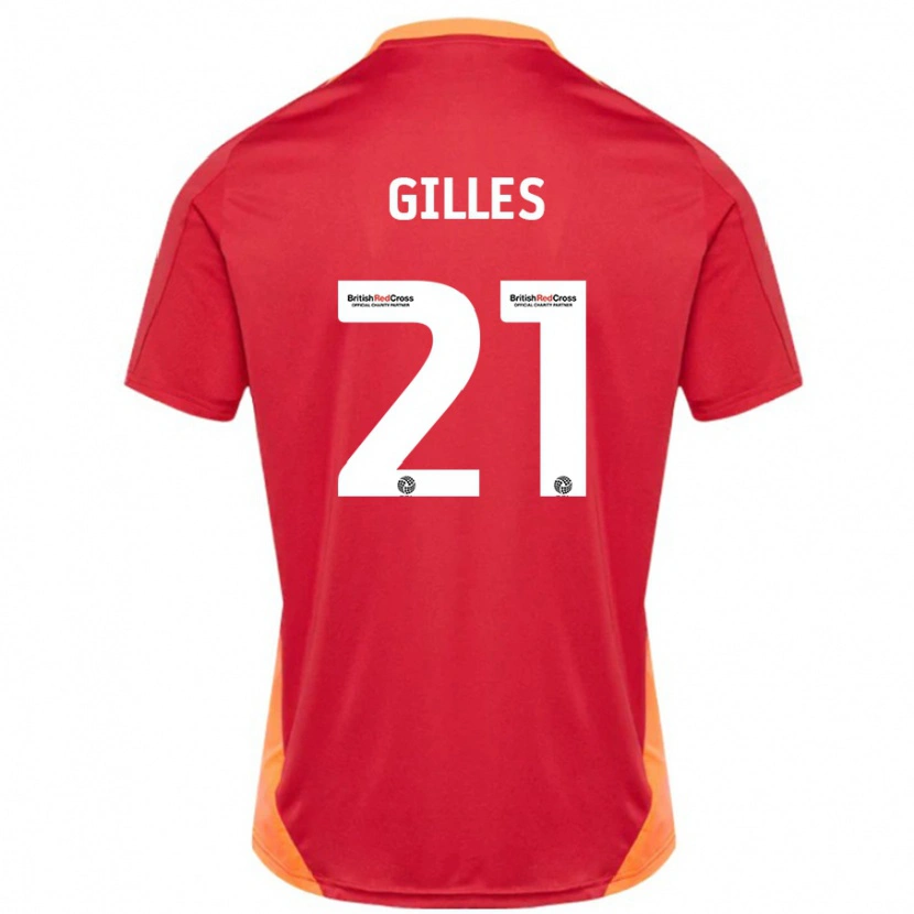Danxen Herren Sophie Gilles #21 Blau Cremeweiß Auswärtstrikot Trikot 2024/25 T-Shirt