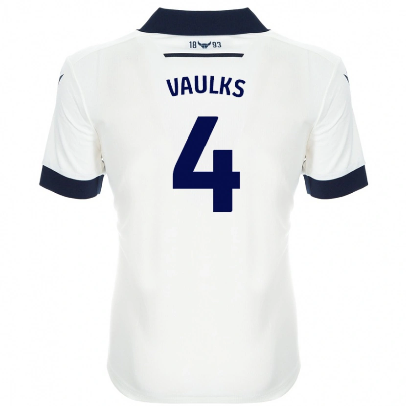 Danxen Herren Will Vaulks #4 Weiß Marineblau Auswärtstrikot Trikot 2024/25 T-Shirt