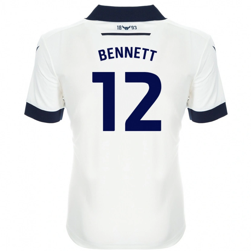 Danxen Herren Joe Bennett #12 Weiß Marineblau Auswärtstrikot Trikot 2024/25 T-Shirt