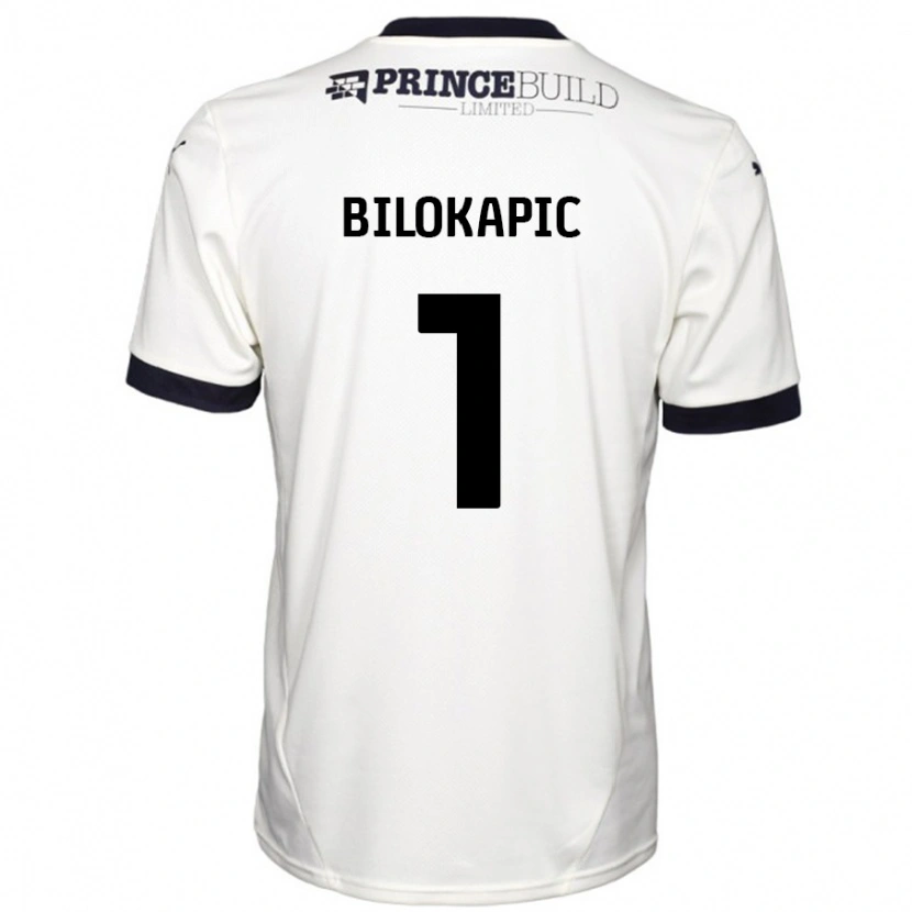 Danxen Herren Nicholas Bilokapic #1 Cremeweiß Schwarz Auswärtstrikot Trikot 2024/25 T-Shirt