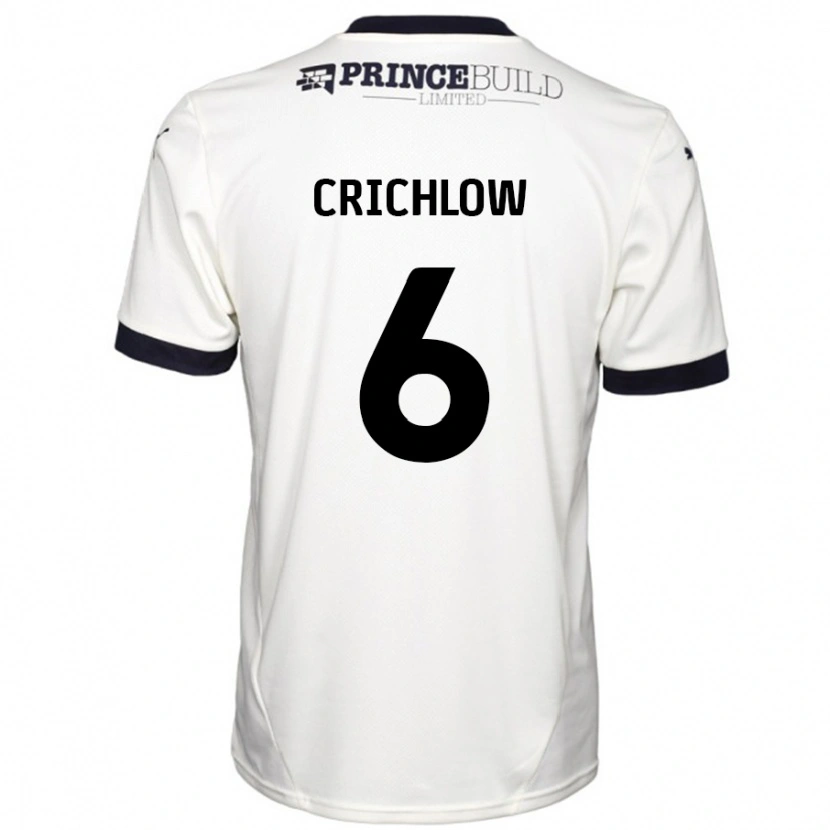 Danxen Herren Romoney Crichlow #6 Cremeweiß Schwarz Auswärtstrikot Trikot 2024/25 T-Shirt