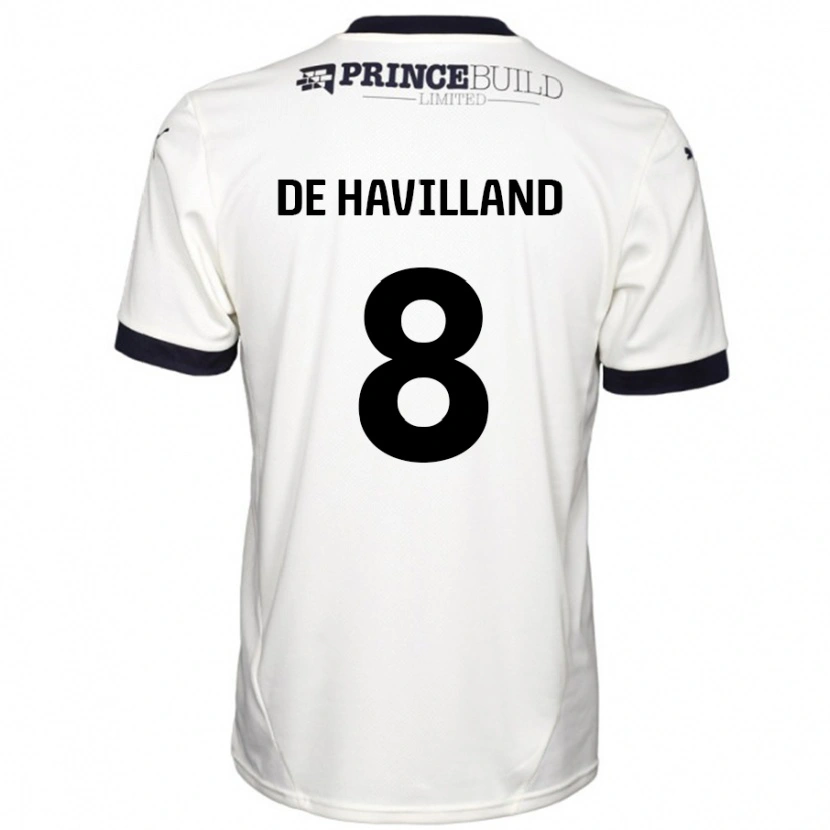 Danxen Herren Ryan De Havilland #8 Cremeweiß Schwarz Auswärtstrikot Trikot 2024/25 T-Shirt