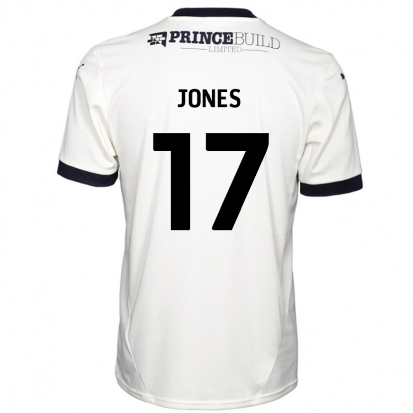 Danxen Herren Ricky-Jade Jones #17 Cremeweiß Schwarz Auswärtstrikot Trikot 2024/25 T-Shirt